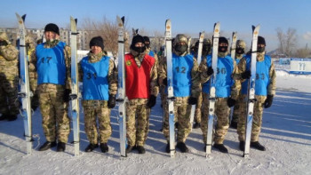 Фотография к новости: Семейдегі сарбаздардың шаңғымен жүгіру шеберліктері сыналды