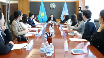 Фотография к новости: Магистранттар БҰҰ Қауіпсіздік Кеңесіндегі пікірсайысқа қатысты