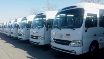 Фотография к новости: Қазақстанда құрастырылған микроавтобустар Душанбеге жеткізілді