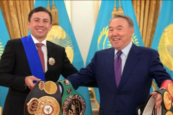 Фотография к новости: GGG Назарбаевқа: Тәуелсіз мемлекет үшін алғыс айтамын