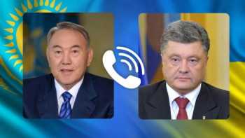 Фотография к новости: Назарбаев Порошенкомен телефон арқылы сөйлесті