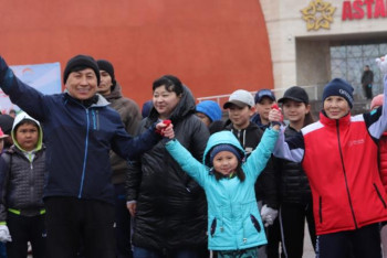 Фотография к новости: Бүгін астаналық оқушылар жаттығу жасады