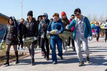 Фотография к новости: Елордалықтар жүгіріп қоқыс жинады