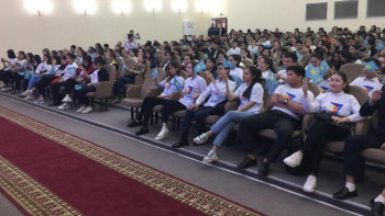 Фотография к новости: Сырбойылық студенттер саяси науқанға қолдау көрсетті 