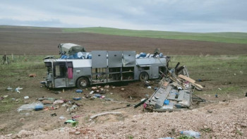 Фотография к новости: Қордайда апатқа ұшыраған автобус жүргізушісі қамауға алынды 