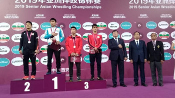 Фотография к новости: Отандық балуан еркін күрестен Азия чемпионы атанды