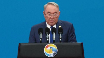 Фотография к новости: Нұрсұлтан Назарбаев "Бір белдеу, бір жол" форумына қатысып жатыр