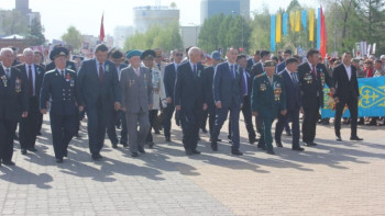 Фотография к новости: Жеңістің 74 жылдығын 117 қостанайлық майдангер қарсы алды 