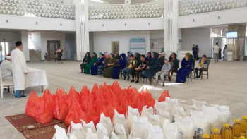 Фотография к новости: Елордада әлеуметтік жағдайы төмен 30 жанұяға азық-түлік үлестірілді