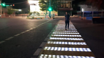 Фотография к новости: Түркістан облысында тұрғындар ерекше жаяу жүргінші жолымен жүретін болады 