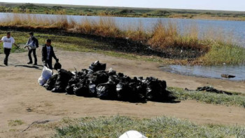 Фотография к новости: ECO-challenge Qostanai: 200 тоннадан артық қоқыс жиналды 