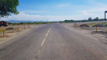 Фотография к новости: ﻿Елімізде алғаш рет автожолдарда Еуропалық үлгідегі жол қауіпсіздігі белгілері қойылды