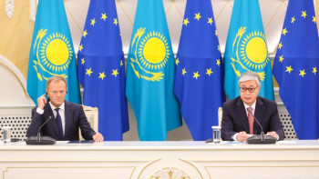 Фотография к новости: Еуропалық кеңес президенті мен Қасым-Жомарт Тоқаев бірлескен мәлімдеме жасады