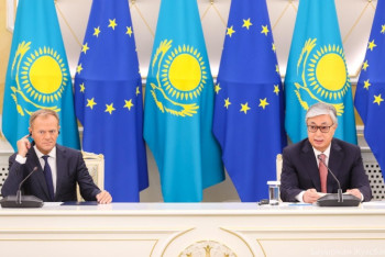 Фотография к новости: Еуропалық кеңес президенті мен Қасым-Жомарт Тоқаев бірлескен мәлімдеме жасады