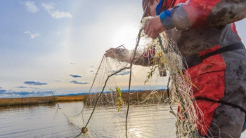Фотография к новости: Зайсан көлінде тыйым салынған ау құрған браконьер ұсталды 