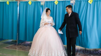 Фотография к новости: Жас жұбайлар: Тарихи күні некемізді қидырамыз деп шештік