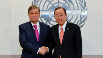 Фотография к новости: Пан Ги Мун Тоқаевты сайлаудағы жеңісімен құттықтады