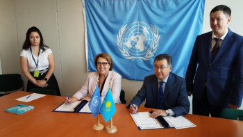 Фотография к новости: Қазақстан БҰҰ-да табиғи апаттарға қарсы күреске ғарыштық ақпаратты пайдалану бойынша келісімге қол қойды