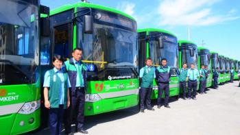 Фотография к новости: Шымкентте муниципалды автобус паркі ашылды