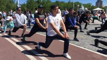 Фотография к новости: Елорданың медицина қызметкерлері «Жұлдызды марафон» спорттық челленджіне қатысты