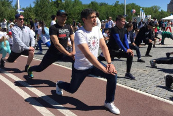 Фотография к новости: Елорданың медицина қызметкерлері «Жұлдызды марафон» спорттық челленджіне қатысты