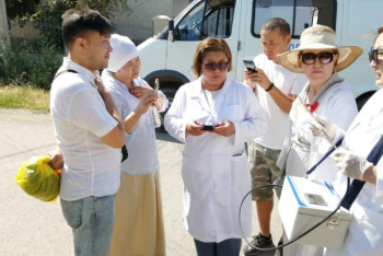 Фотография к новости: Арыс қаласында жоспардан тыс сынамалар алынды