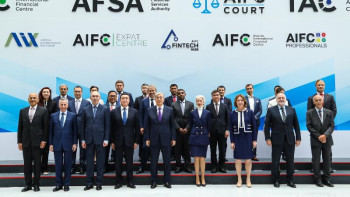 Фотография к новости: Президенттің қатысуымен АХҚО Сотының ғимараты ашылды