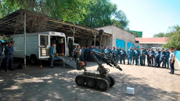 Фотография к новости: Көлік полицейлері шеберліктерін шыңдау бойынша оқу-жаттығу сабақтарын өткізді