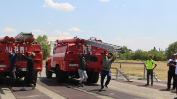 Фотография к новости: Алматыда өрт сөндіру-құтқару спорты бойынша облыстық чемпионат өтті