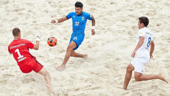 Фотография к новости: Жағажай футболынан Қазақстан командасы Италияға есе жіберді