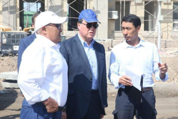 Фотография к новости: Мамин: Арыс қаласындағы құрылыс жұмыстарының 90% аяқталды