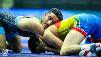 Фотография к новости: Эстониядағы әлем біріншілігінің алғашқы күнінде қазақстандық екі балуан жүлделі болды