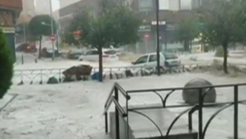 Фотография к новости: Мадрид көшелері топан судың астында қалды