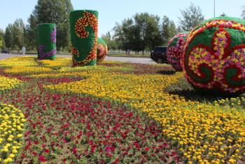 Фотография к новости: Атырауда 15 мың шаршы метр гүлзар отырғызылады