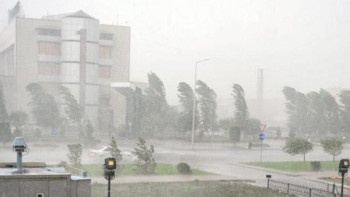 Фотография к новости: Солтүстік Қазақстанда қатты дауыл соғып, жаңбыр жауады