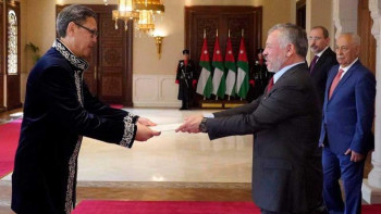 Фотография к новости: Қазақстанның елшісі Иордания короліне сенім грамоталарын тапсырды