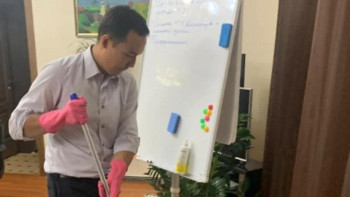 Фотография к новости: ﻿Елорданың білім басқармасы #өзіңненбаста эстафетасын бастады