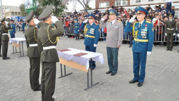 Фотография к новости: Көкшетау техникалық институтының курсанттары ант қабылдады