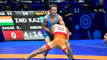 Фотография к новости: Әлем чемпионатының екінші күнінде бір күміс, бір қола медаль бұйырды