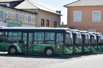 Фотография к новости: Түркістанда қоғамдық көліктер жаңартылуда
