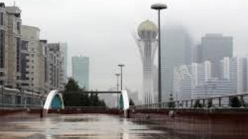 Фотография к новости: Екпінді жел соғып, тұман түсіп, бұршақ жауады 