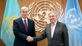 Фотография к новости: Нью-Йоркте мемлекет басшысы БҰҰ  бас хатшысымен кездесті 