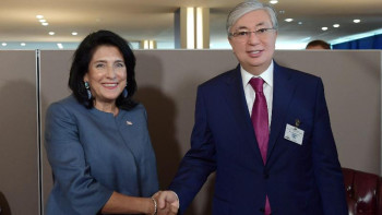 Фотография к новости: Нью-Йоркте мемлекет басшысы Грузия президентімен келіссөз жүргізді