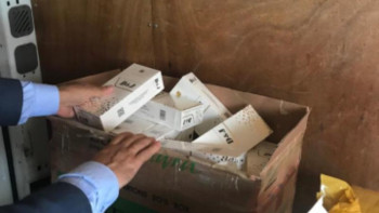 Фотография к новости: Алматыда акцизделмеген 18 мыңға жуық темекі бумасы тәркіленді