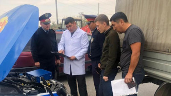 Фотография к новости: Жамбыл облысында ауаны ластайтын автокөліктермен күрес күшейтілуде