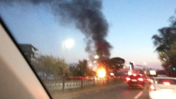 Фотография к новости: Алматыда жолаушылар автобусы өртеніп кетті 