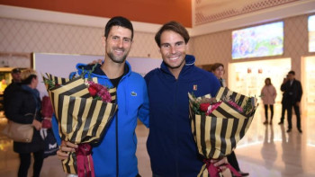 Фотография к новости: Надаль мен Джокович Нұр-Сұлтанда