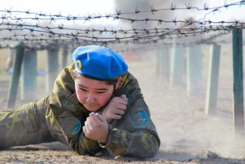 Фотография к новости: Алматыда оқушылармен әскери-далалық жиын өтті