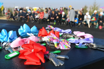 Фотография к новости: Арыс қаласында 100 отбасы баспаналы болды