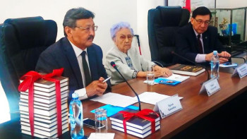 Фотография к новости: Академик Рәбиға Сыздықтың көптомдық шығармаларының тұсаукесері өтті